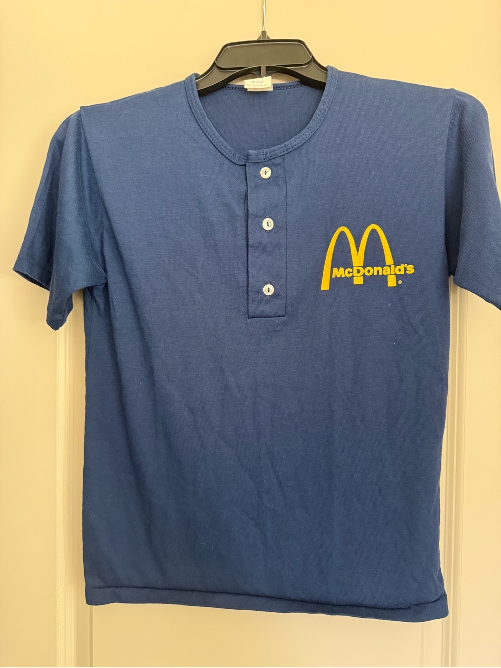 1980’s McDonald's Navy Blue Crew shirt with Yellow Arches Logo